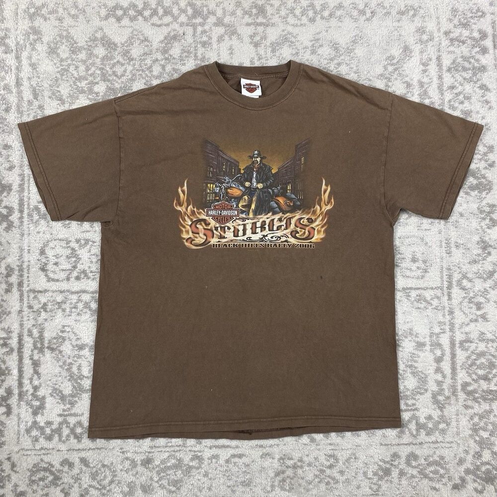 Harley Davidson T Shirt Sturgis Black Hills Rally 2006 Vintage Shirt Size XL